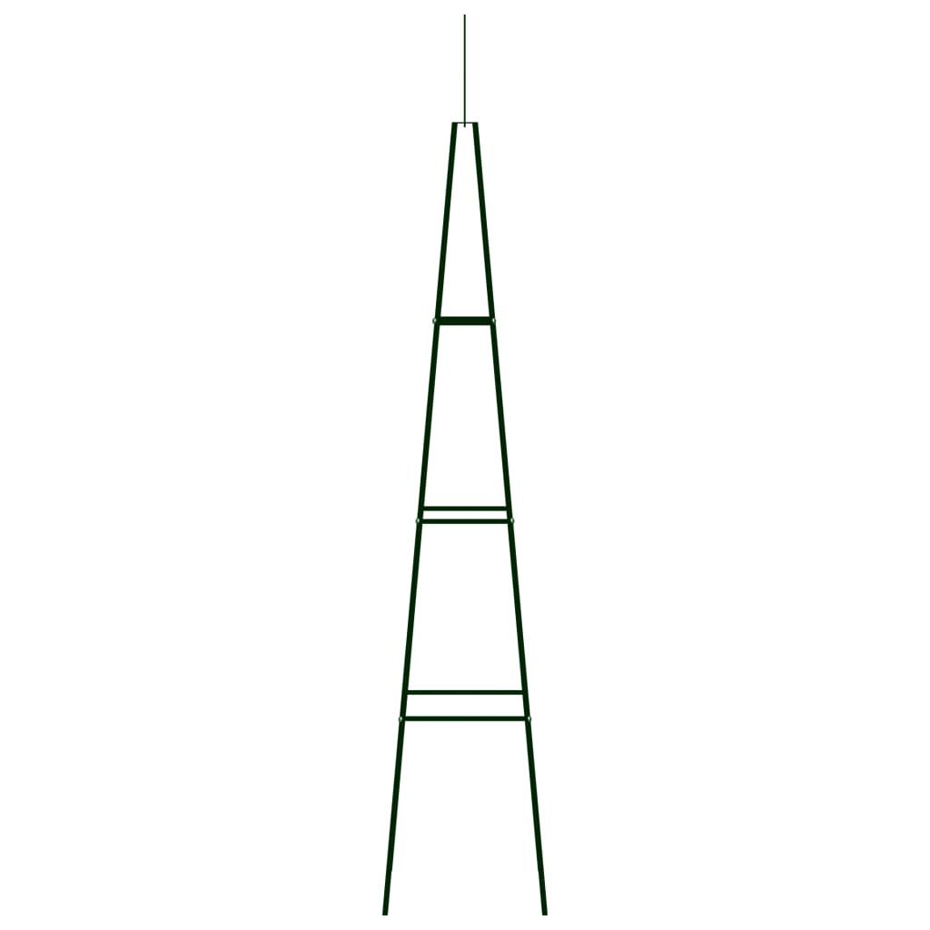 Vrtni stalci za penjačice 2kom tamnozeleni 35x35x195 cm željezo