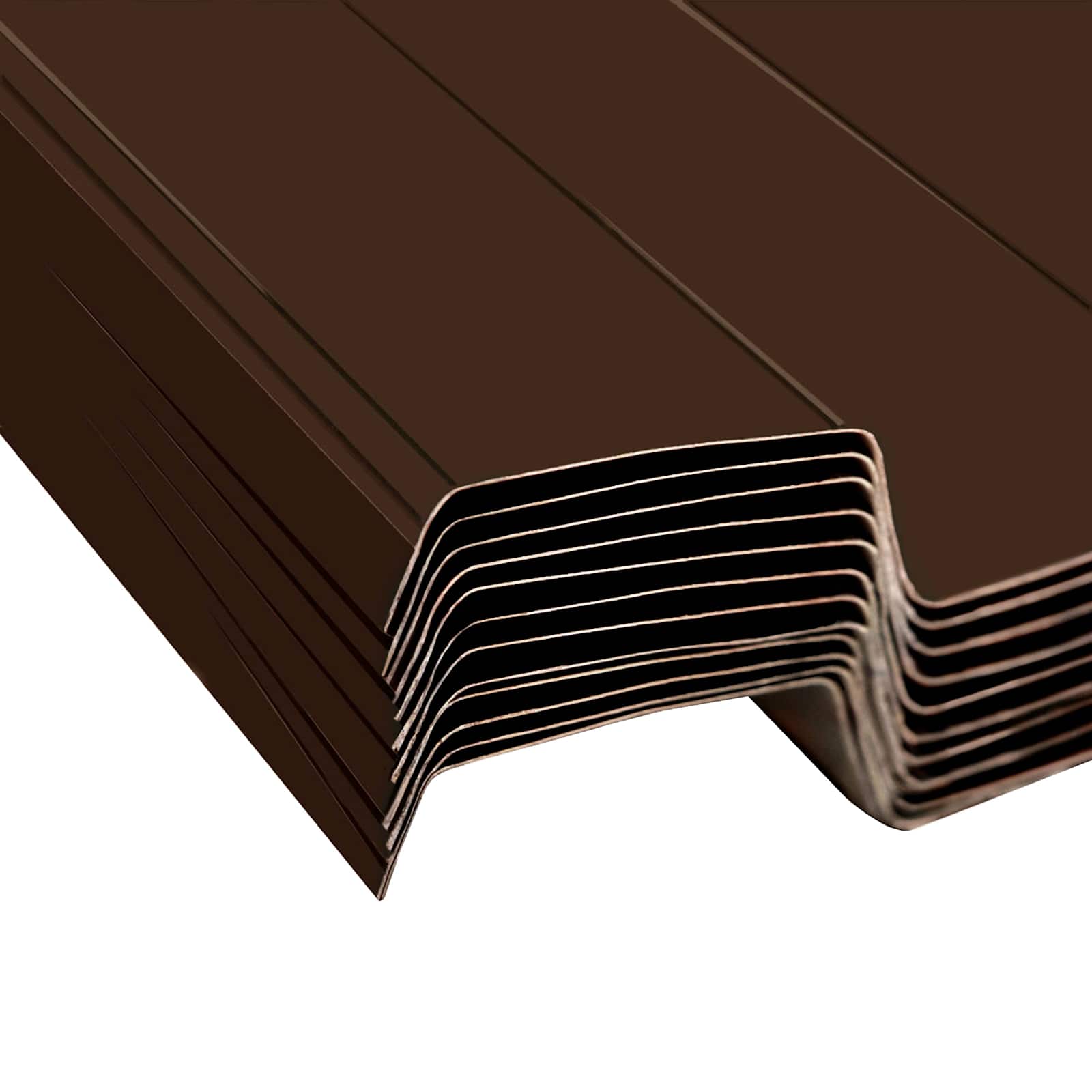 Krovni panel 12 pcs Smeđa 129 x 45 cm Pocinčani čelik