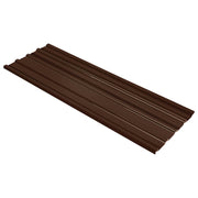 Krovni panel 12 pcs Smeđa 129 x 45 cm Pocinčani čelik