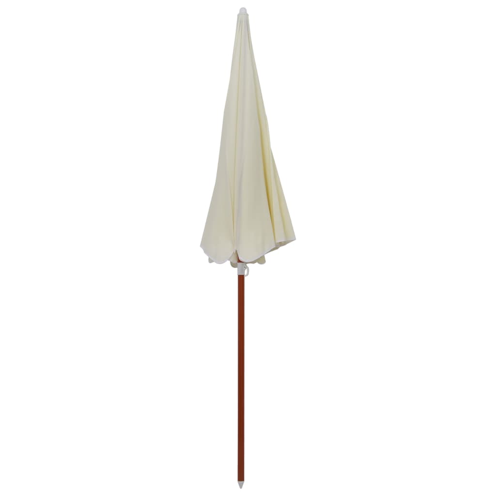 Vrtni suncobran s čeličnim stupom 240 cm boja pijeska