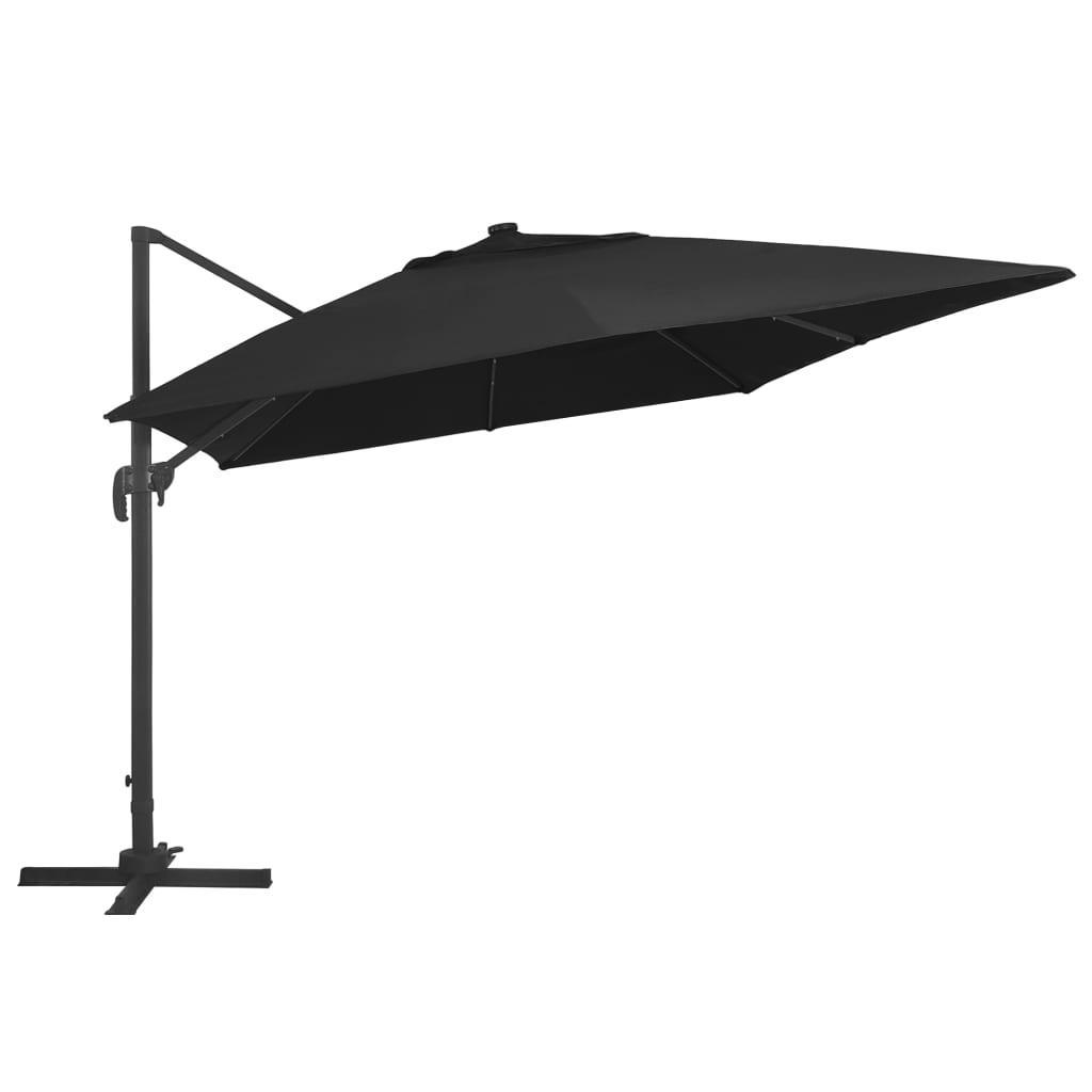Konzolni vrtni suncobran LED sa stupom 400 x 300 cm