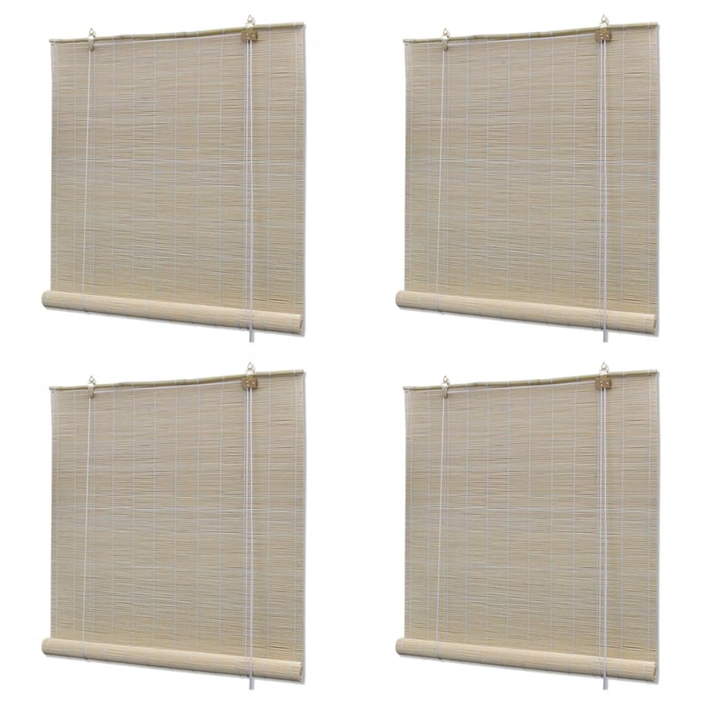 Rolete od prirodnog bambusa 4 kom 120 x 160 cm