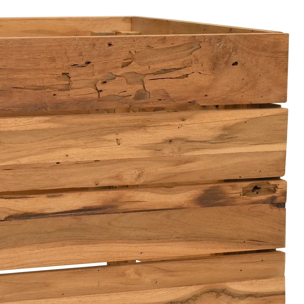Povišena gredica 100 x 40 x 38 cm reciklirana tikovina i čelik