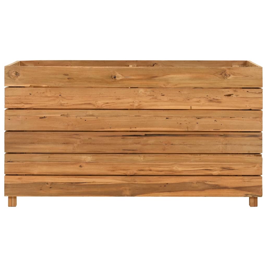 Povišena gredica 100 x 40 x 55 cm reciklirana tikovina i čelik