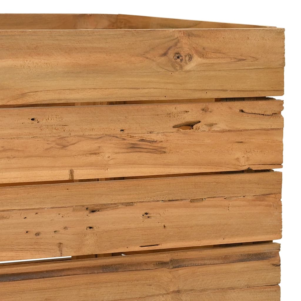 Povišena gredica 100 x 40 x 55 cm reciklirana tikovina i čelik