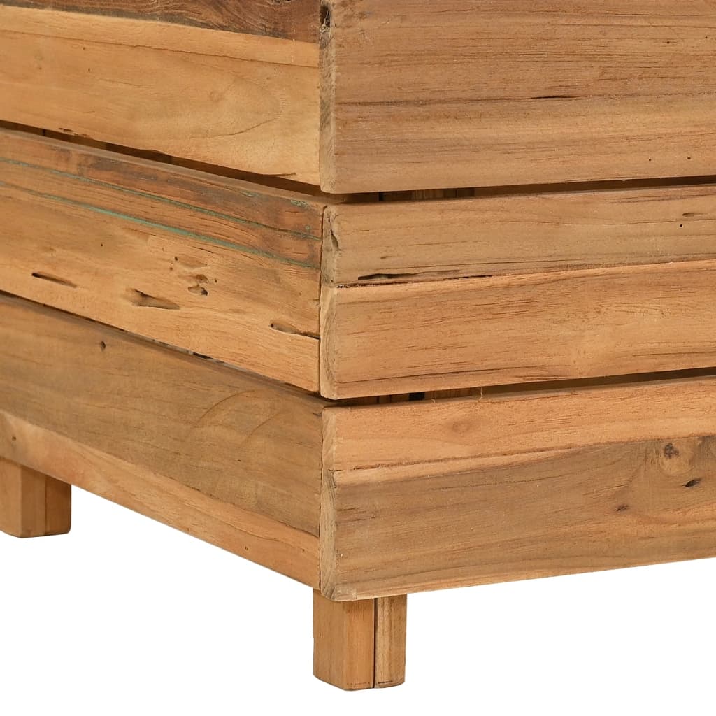 Povišena gredica 100 x 40 x 55 cm reciklirana tikovina i čelik
