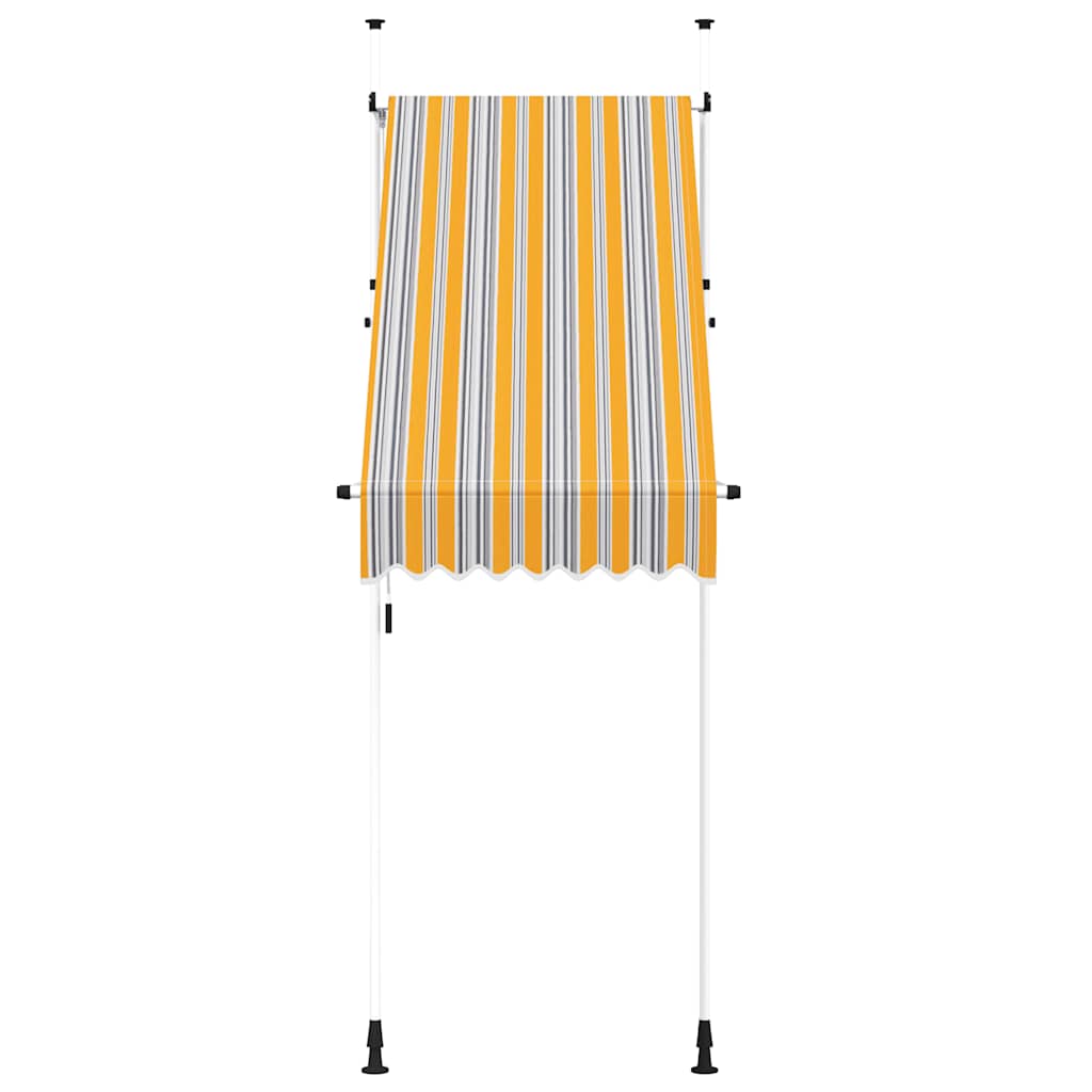 Tenda na ručno uvlačenje 100 cm žuto-plava prugasta