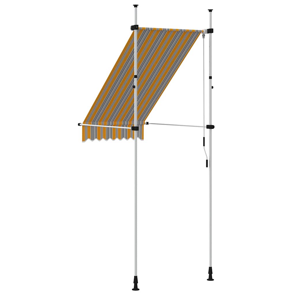 Tenda na ručno uvlačenje 100 cm žuto-plava prugasta