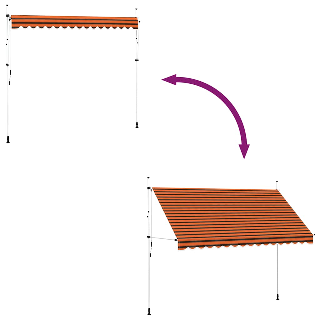 Tenda na ručno uvlačenje 350 cm narančasto-smeđa