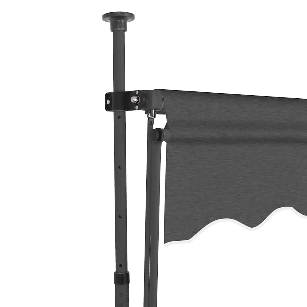 Tenda na ručno uvlačenje s LED svjetlima 200 cm antracit