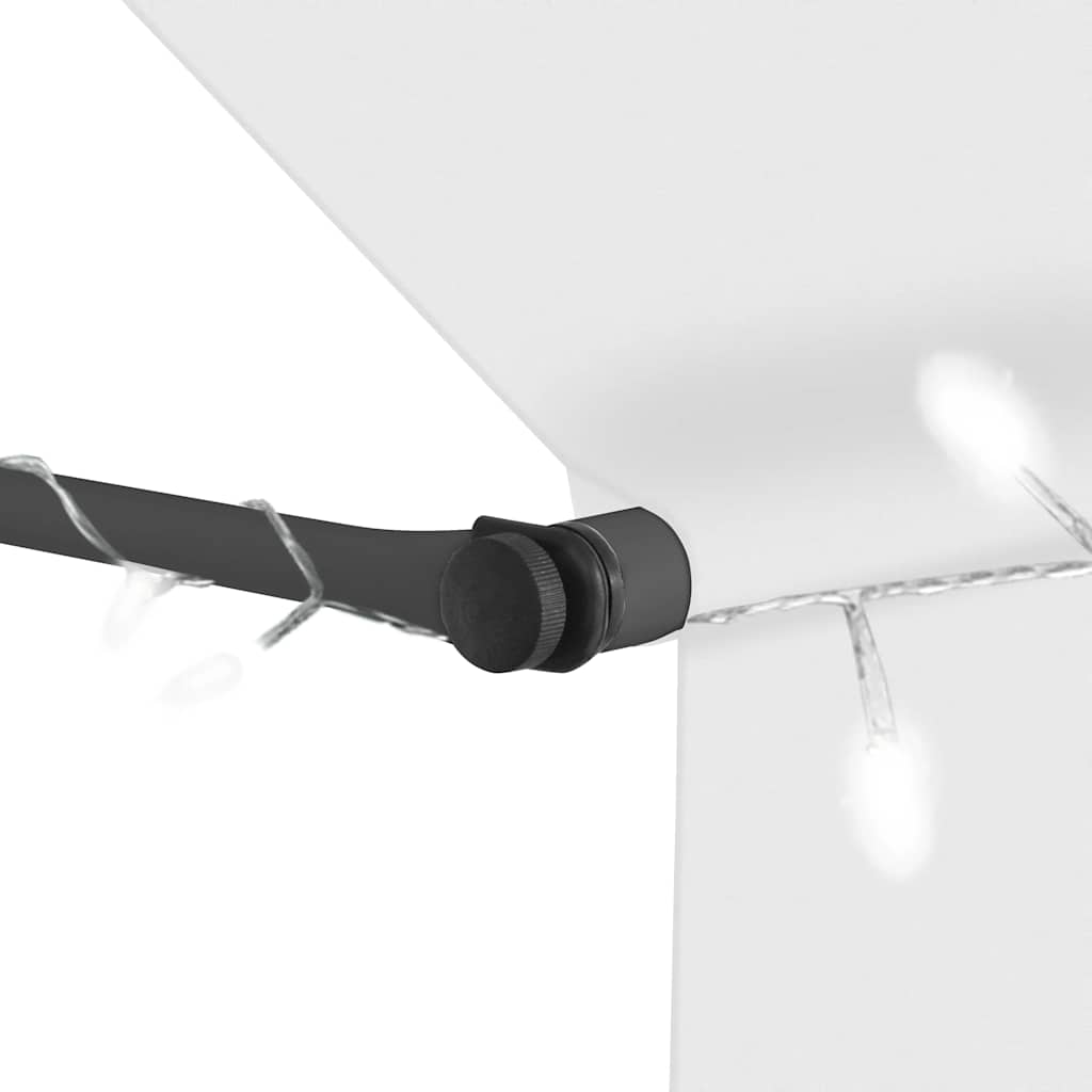 Tenda na ručno uvlačenje s LED svjetlima 250 cm krem