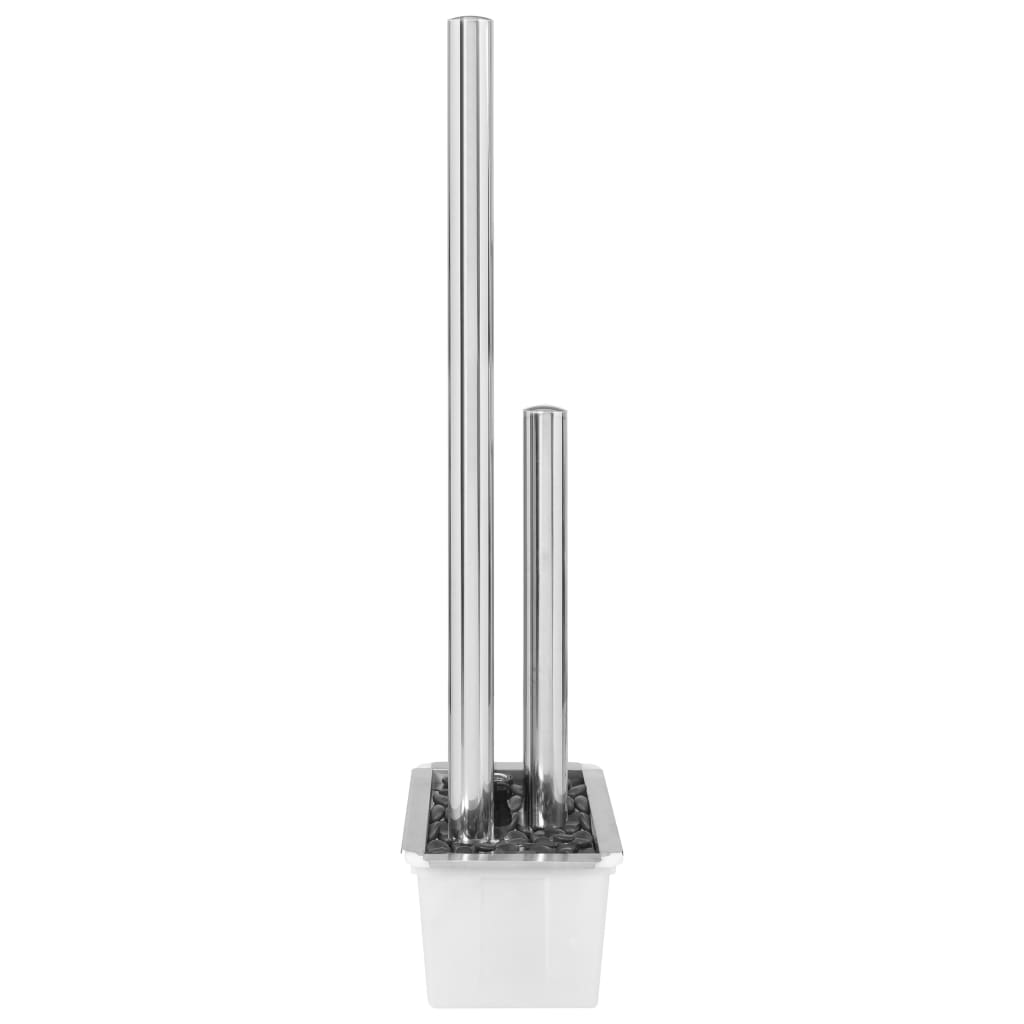 Vrtna fontana srebrna 48 x 34 x 153 cm od nehrđajućeg čelika