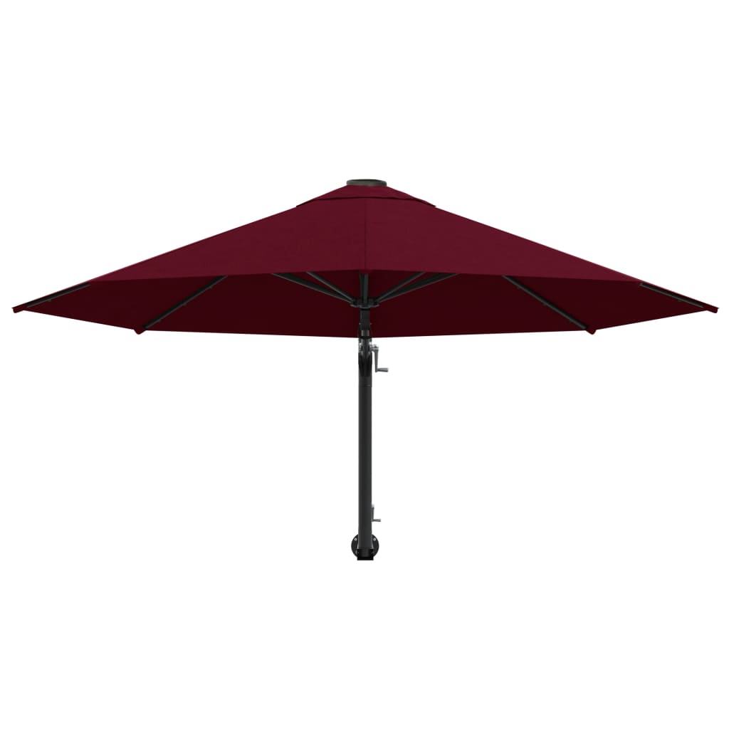 Zidni suncobran s metalnom šipkom 300 cm bordo