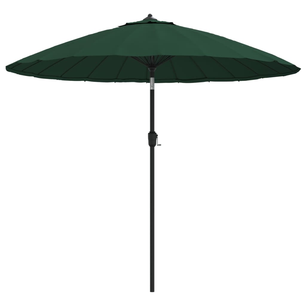 Vanjski suncobran s aluminijskim stupom 270 cm zeleni