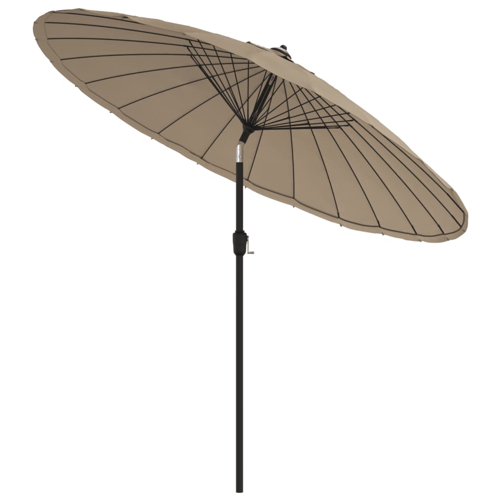 Vanjski suncobran s aluminijskim stupom 270 cm smeđesivi