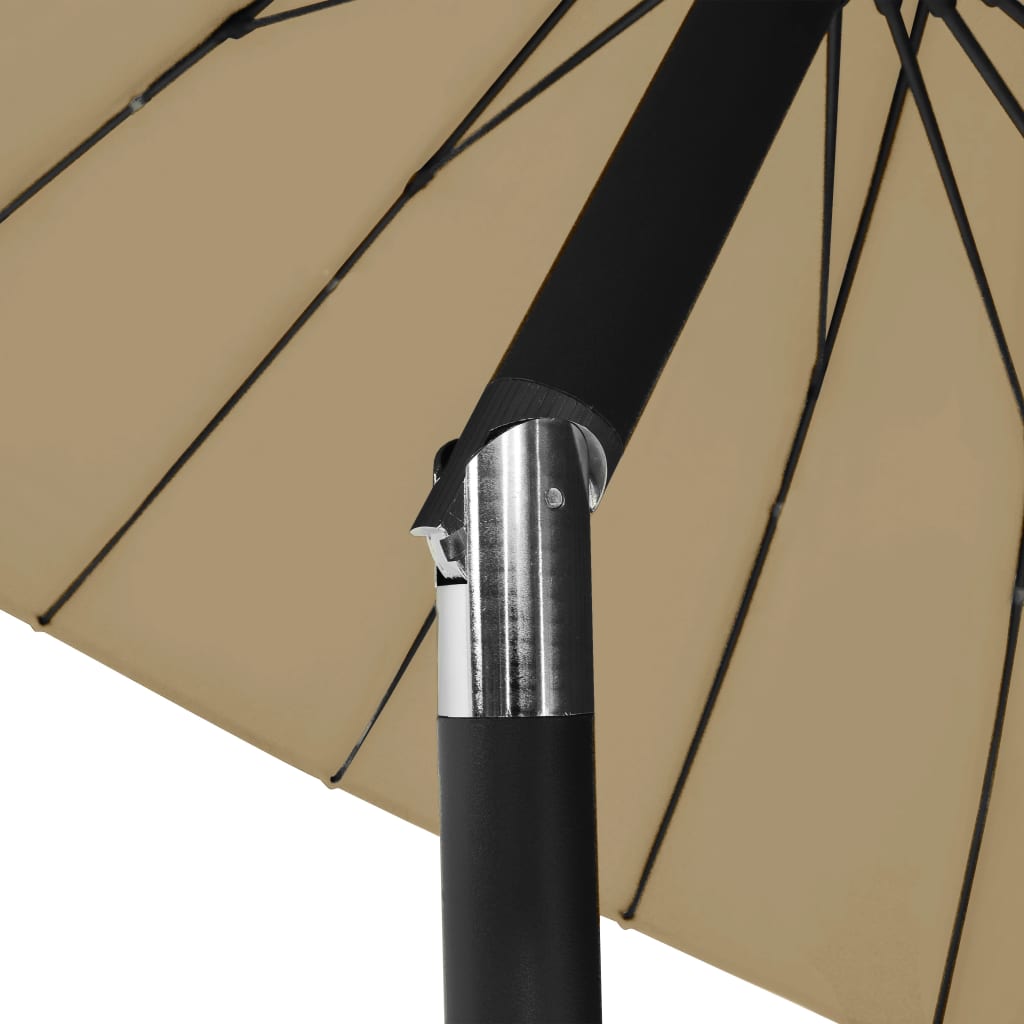 Vanjski suncobran s aluminijskim stupom 270 cm smeđesivi