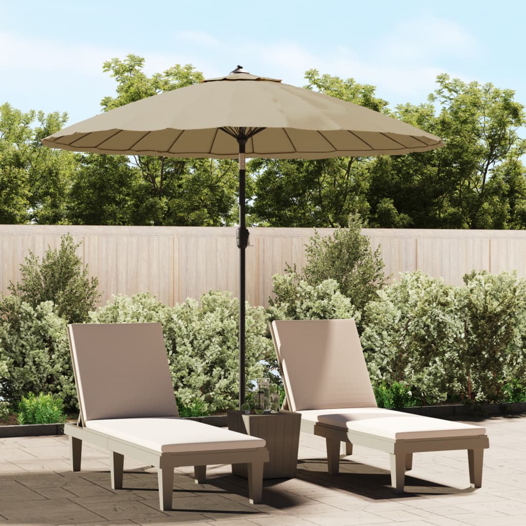 Vanjski suncobran s aluminijskim stupom 270 cm smeđesivi