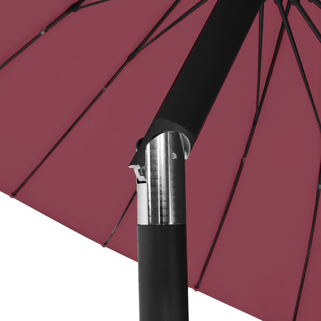 Vanjski suncobran s aluminijskim stupom 270 cm bordo
