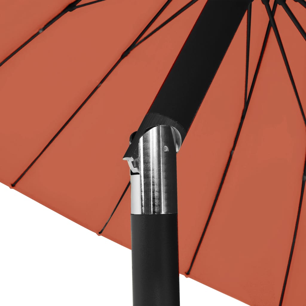 Vanjski suncobran s aluminijskim stupom 270 cm terakota