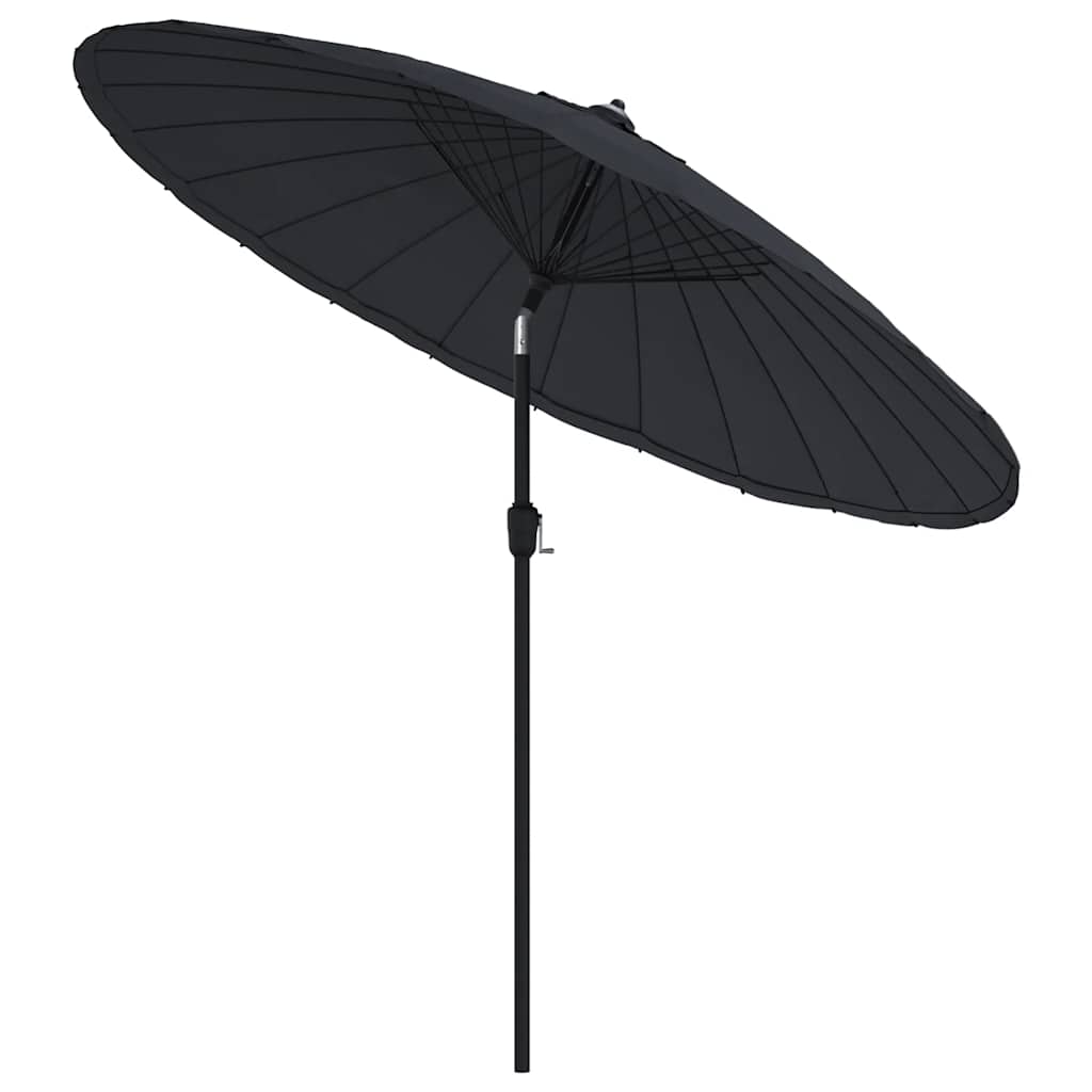 Vanjski suncobran s aluminijskim stupom 270 cm crni