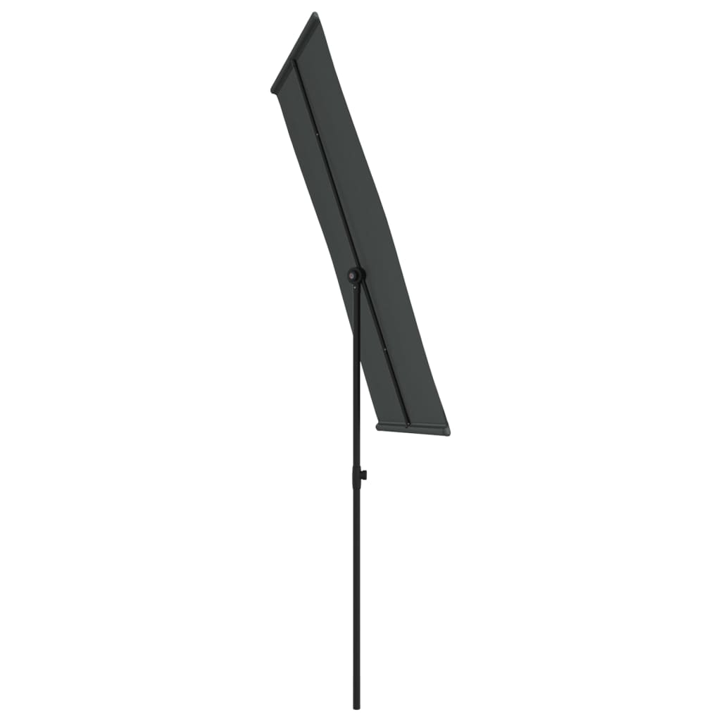 Vrtni suncobran s aluminijskim stupom 180 x 110 cm antracit