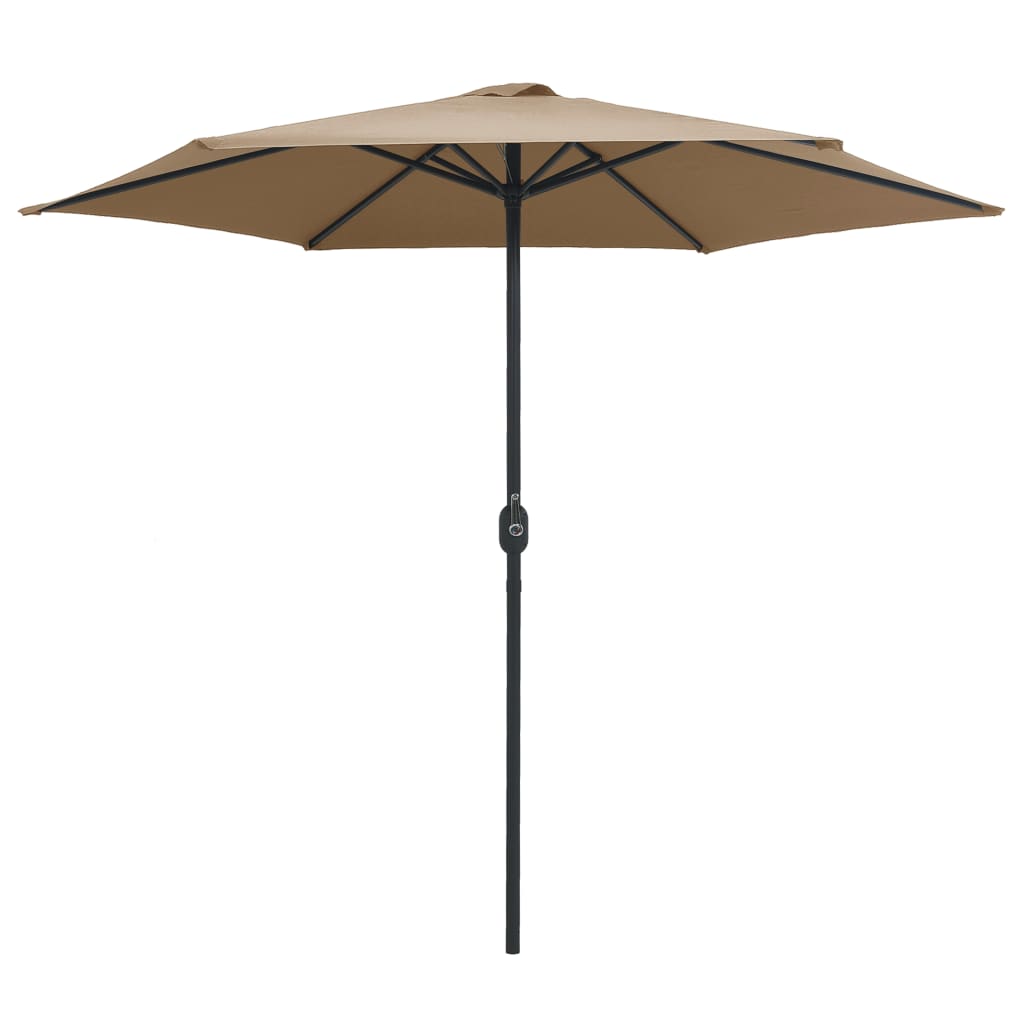 Vrtni suncobran s aluminijskim stupom 270 x 246 cm smeđesivi