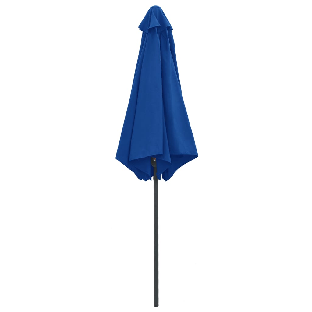 Vrtni suncobran s aluminijskim stupom 270 x 246 cm azurnoplavi