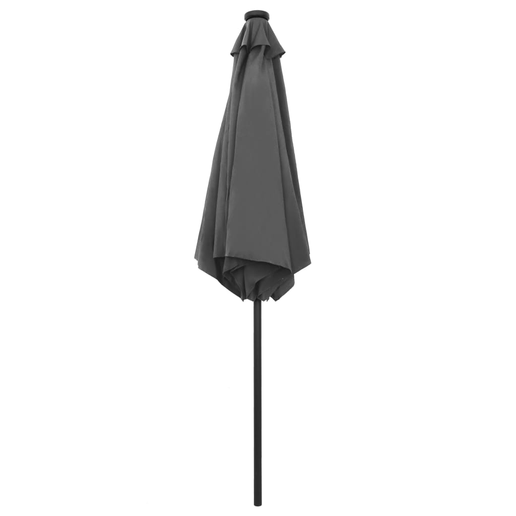 Vrtni suncobran LED s aluminijskim stupom 270 cm antracit