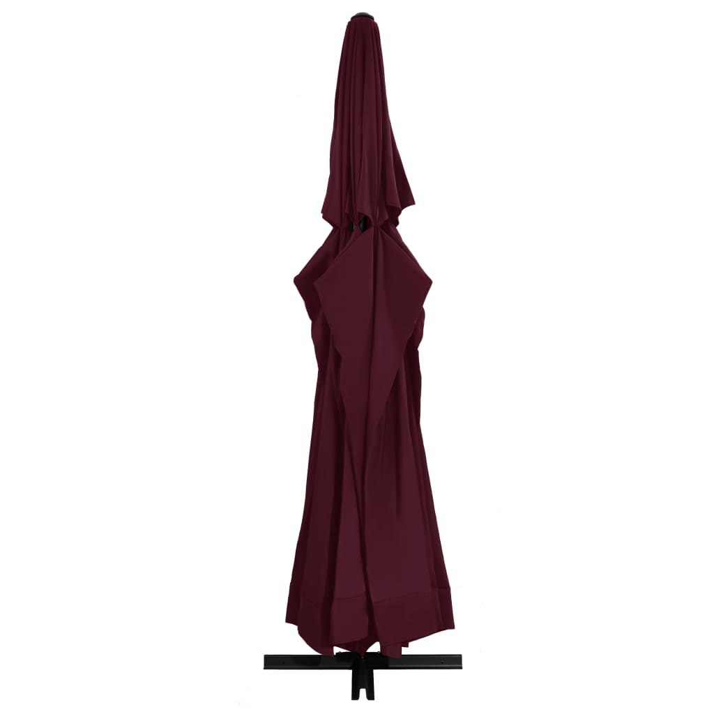 Vrtni suncobran s aluminijskim stupom 600 cm bordo