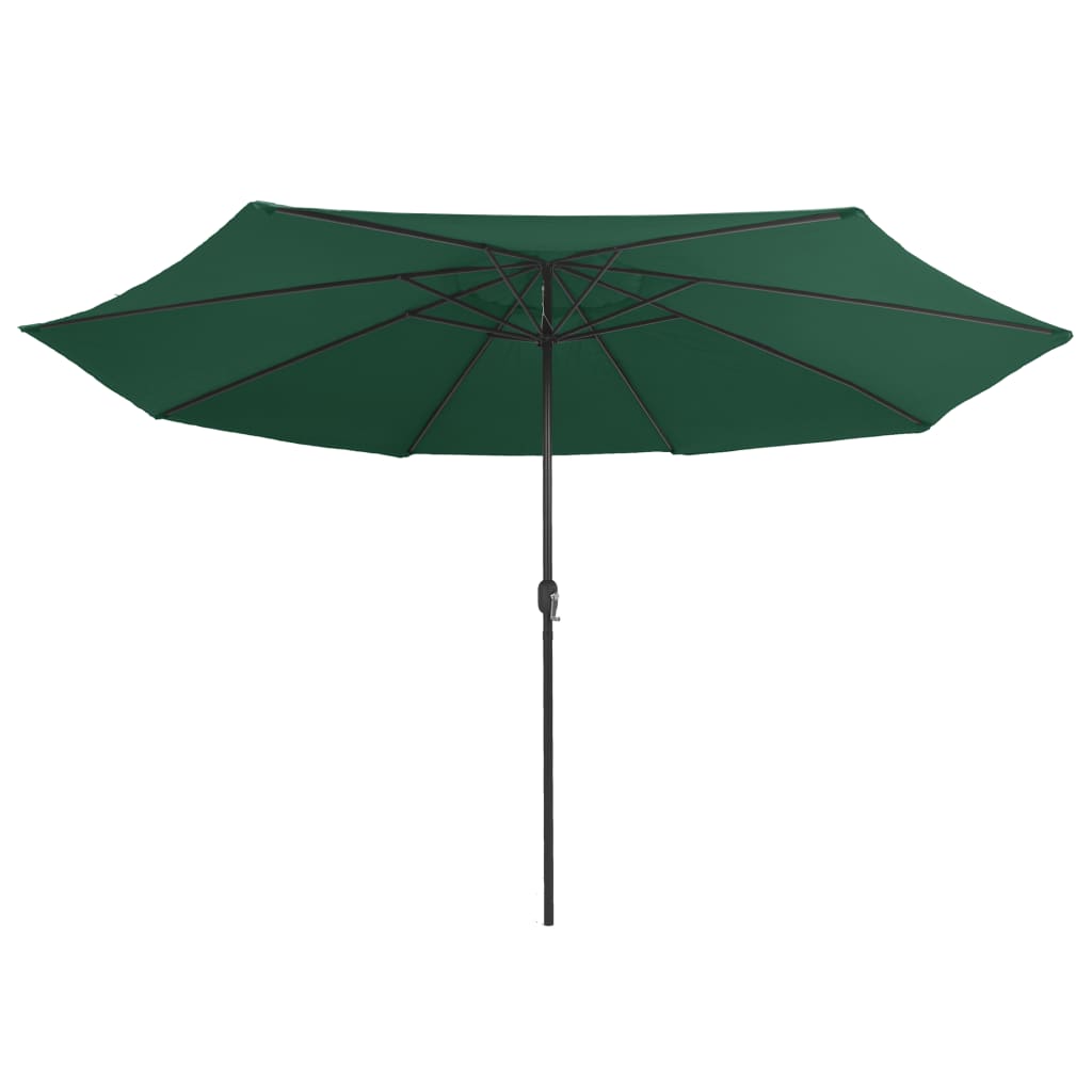 Vrtni suncobran s metalnim stupom 390 cm zeleni