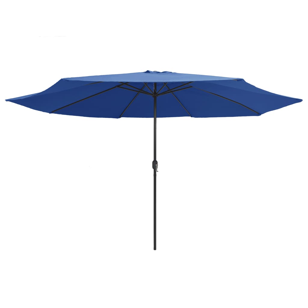 Vrtni suncobran s metalnim stupom 390 cm azurnoplavi