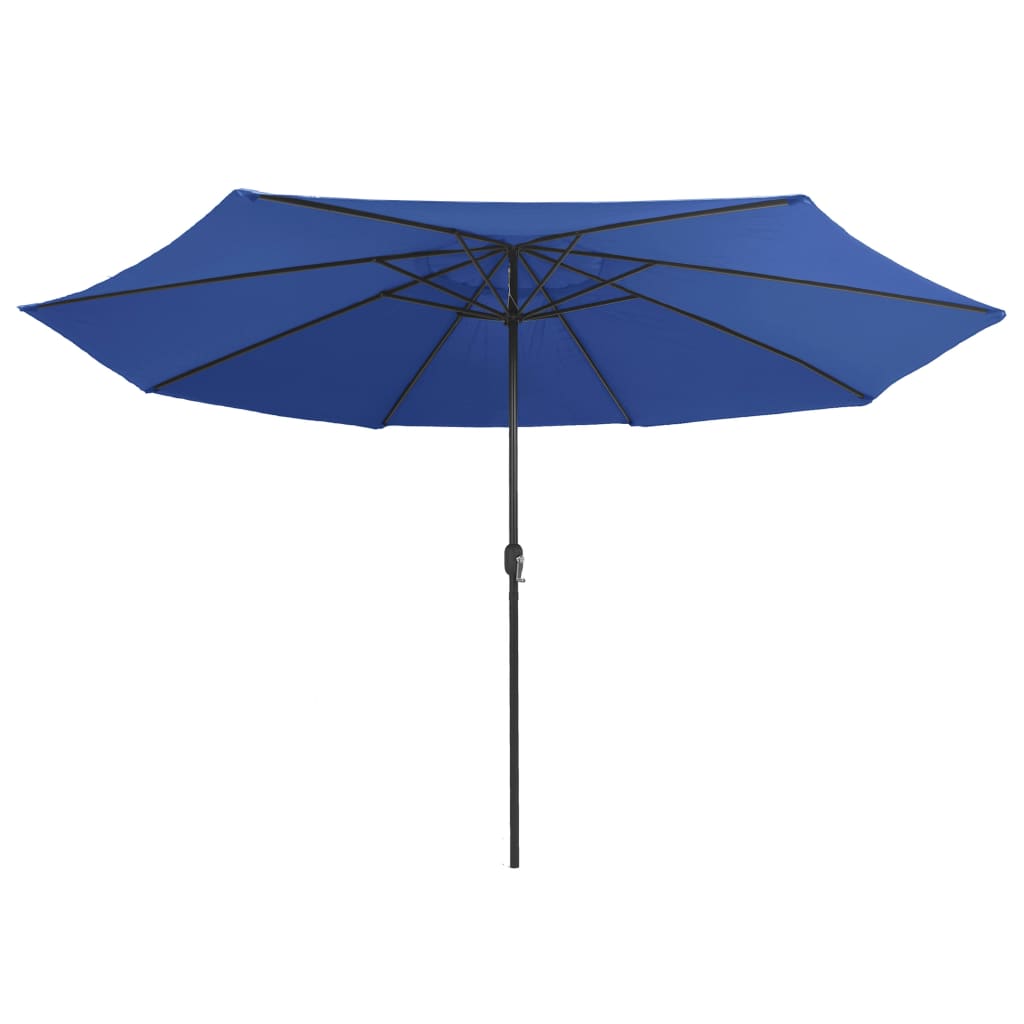 Vrtni suncobran s metalnim stupom 390 cm azurnoplavi