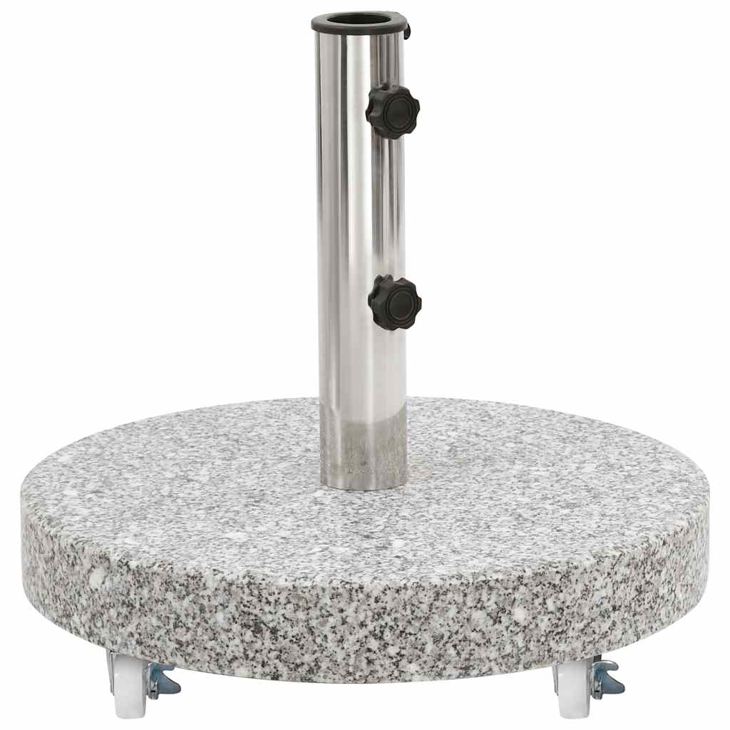 Stalak za suncobran od granita 30 kg okrugli sivi