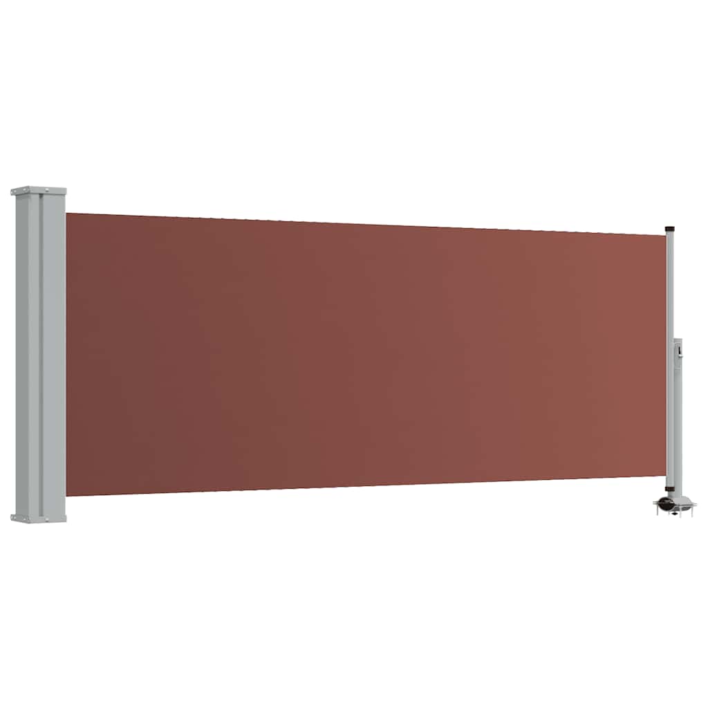 Uvlačiva bočna tenda za terasu 100 x 300 cm smeđa