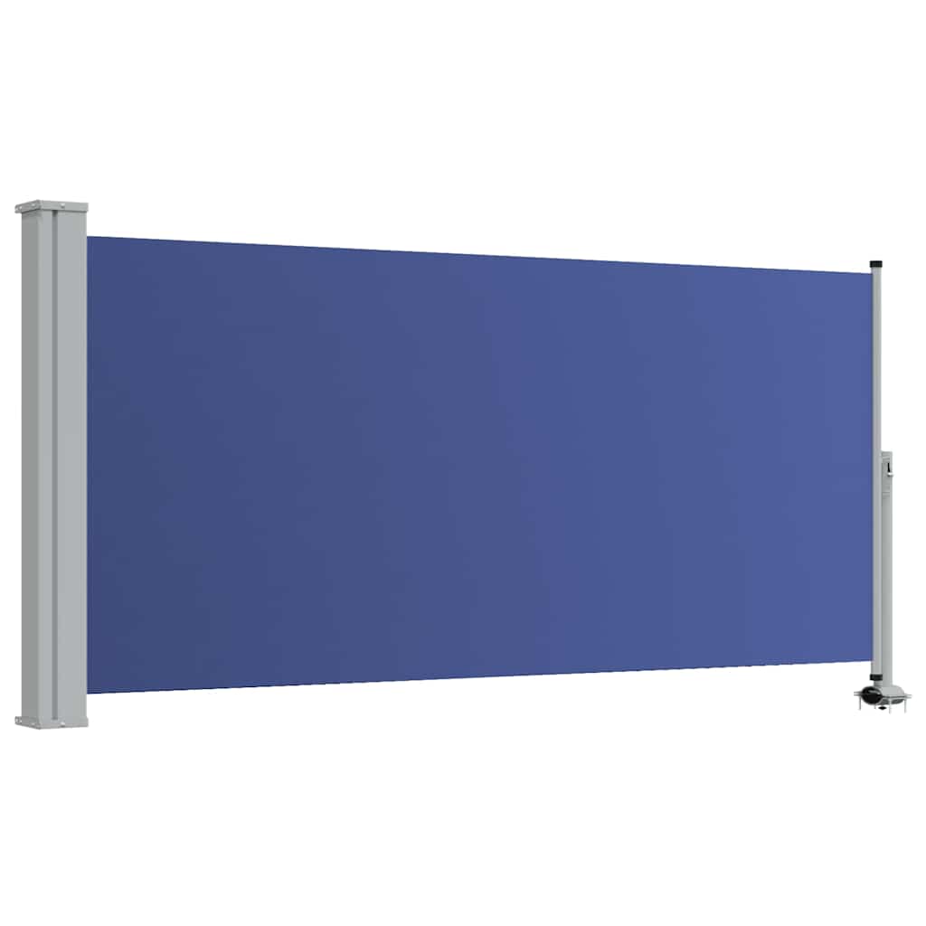 Uvlačiva bočna tenda za terasu 120 x 300 cm plava