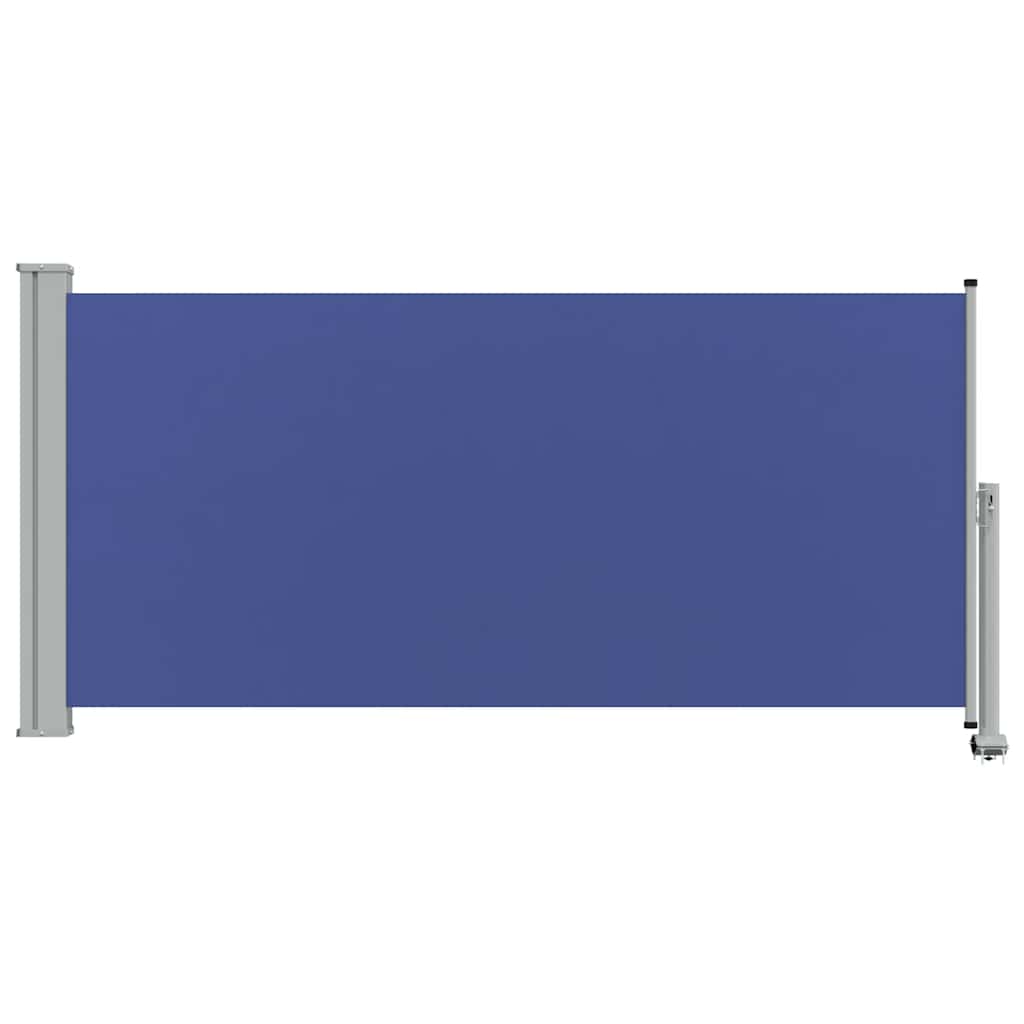 Uvlačiva bočna tenda za terasu 120 x 300 cm plava