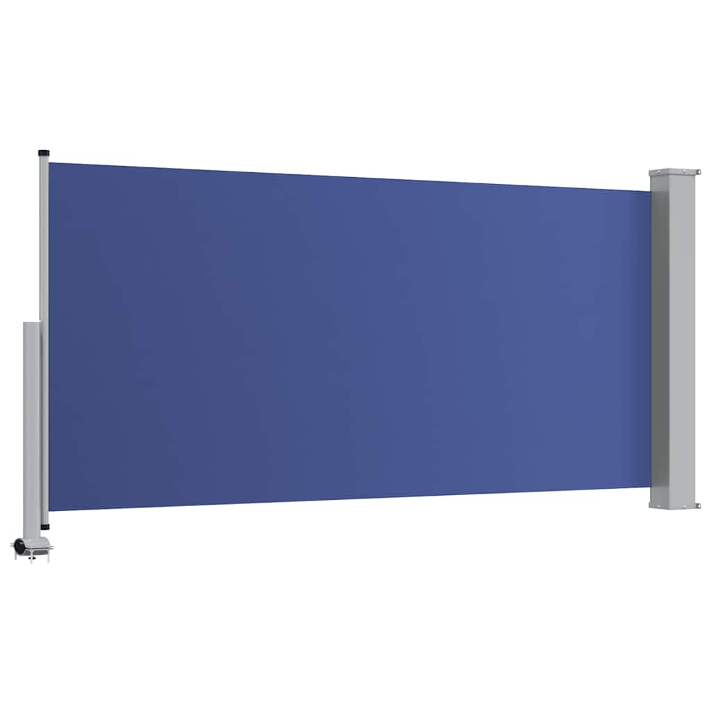 Uvlačiva bočna tenda za terasu 120 x 300 cm plava