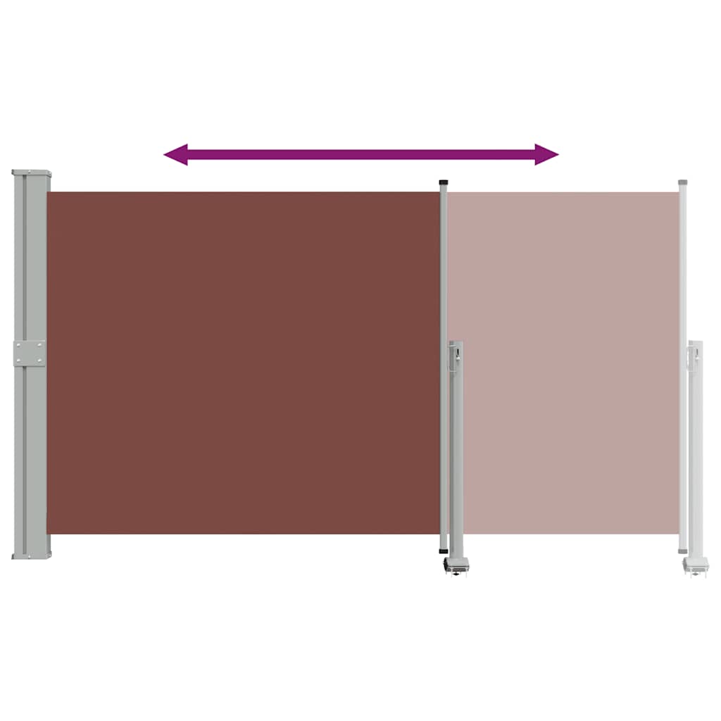 Uvlačiva bočna tenda za terasu 140 x 300 cm smeđa