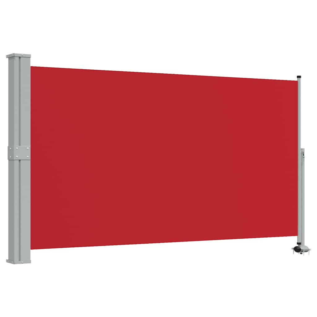 Uvlačiva bočna tenda za terasu 140 x 300 cm crvena