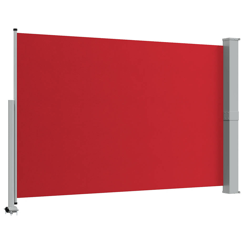 Uvlačiva bočna tenda za terasu 160 x 300 cm crvena