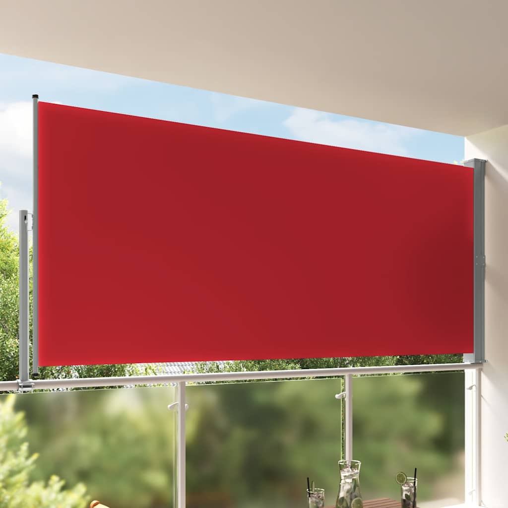 Uvlačiva bočna tenda za terasu 160 x 300 cm crvena