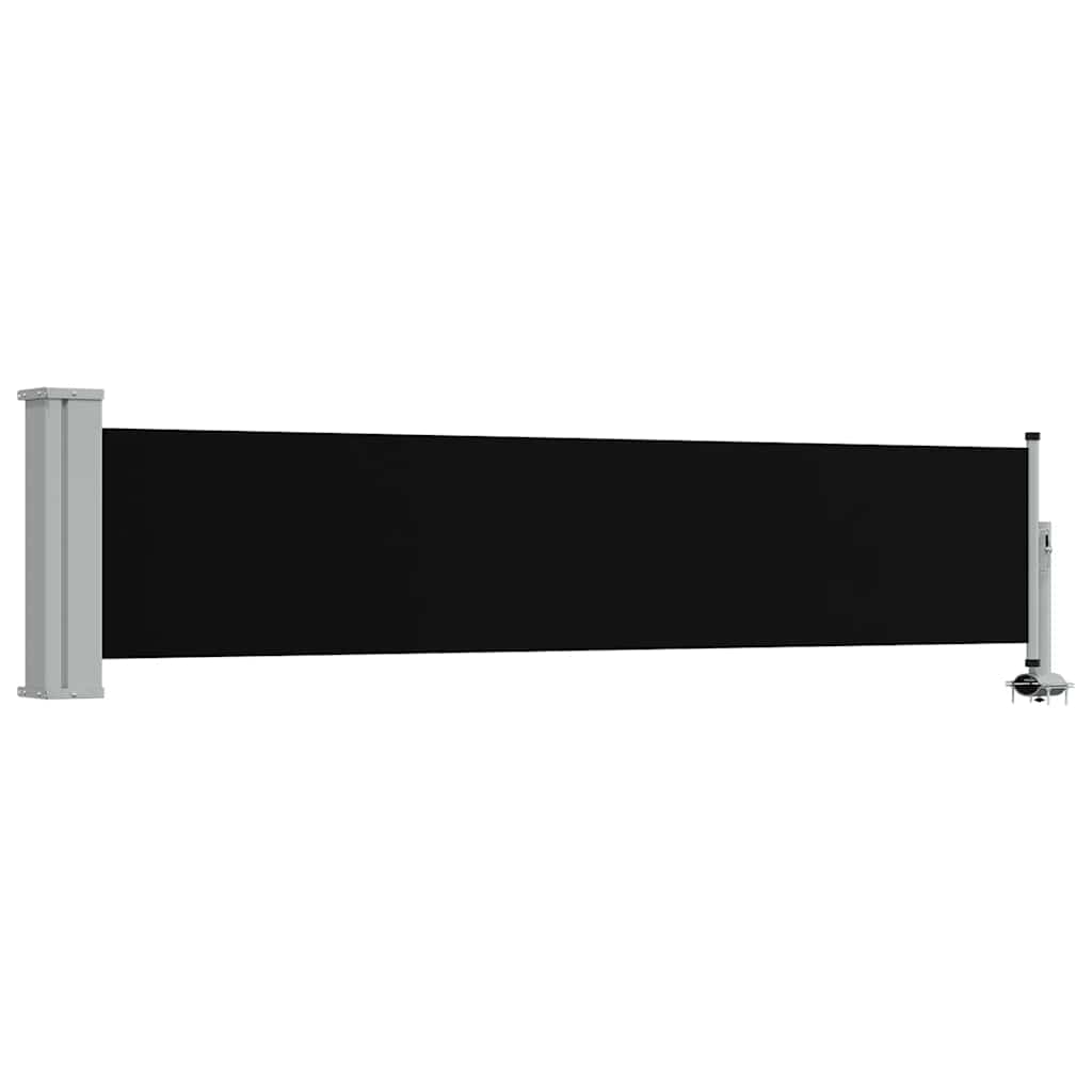 Uvlačiva bočna tenda za terasu 60 x 300 cm crna