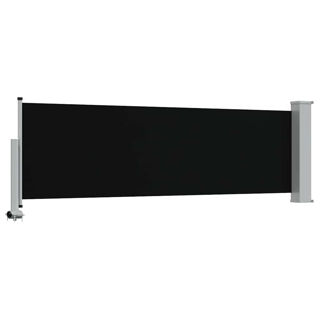 Uvlačiva bočna tenda za terasu 80 x 300 cm crna