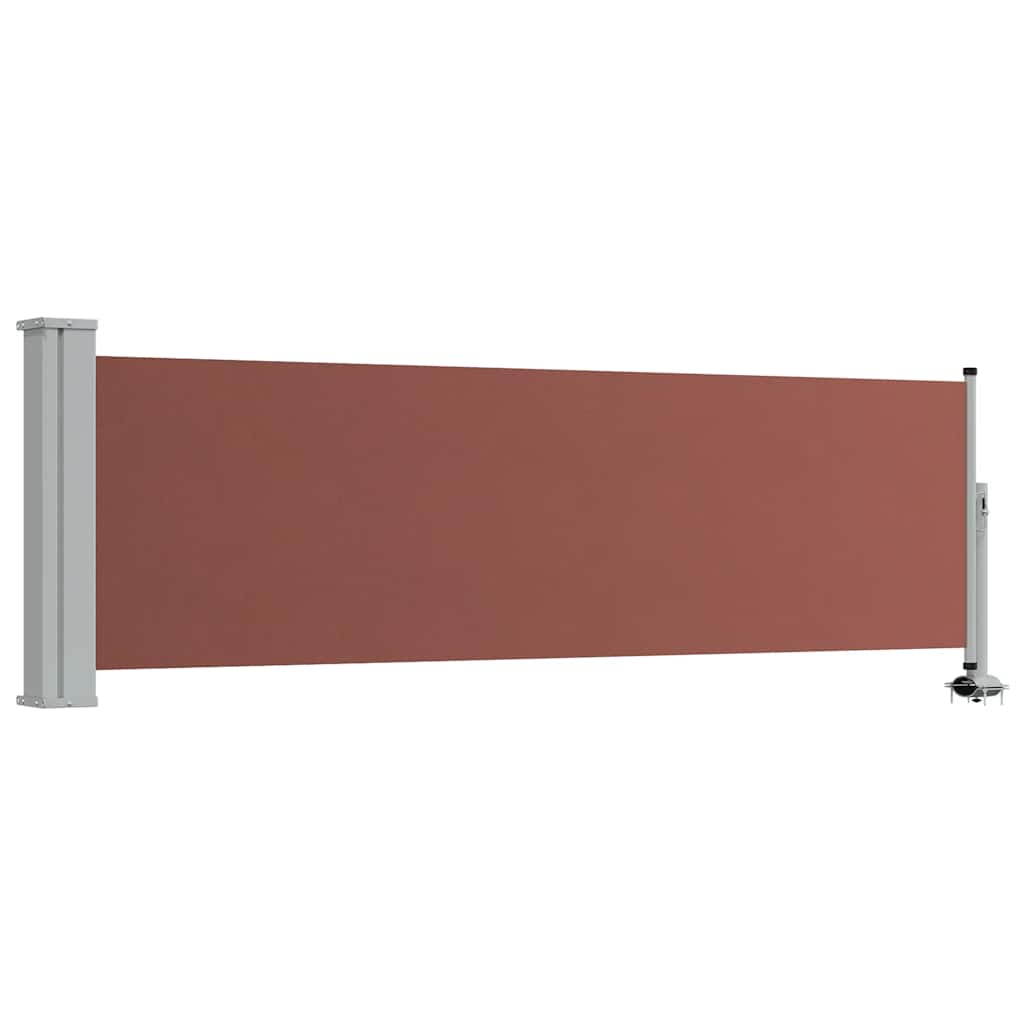 Uvlačiva bočna tenda za terasu 80 x 300 cm smeđa
