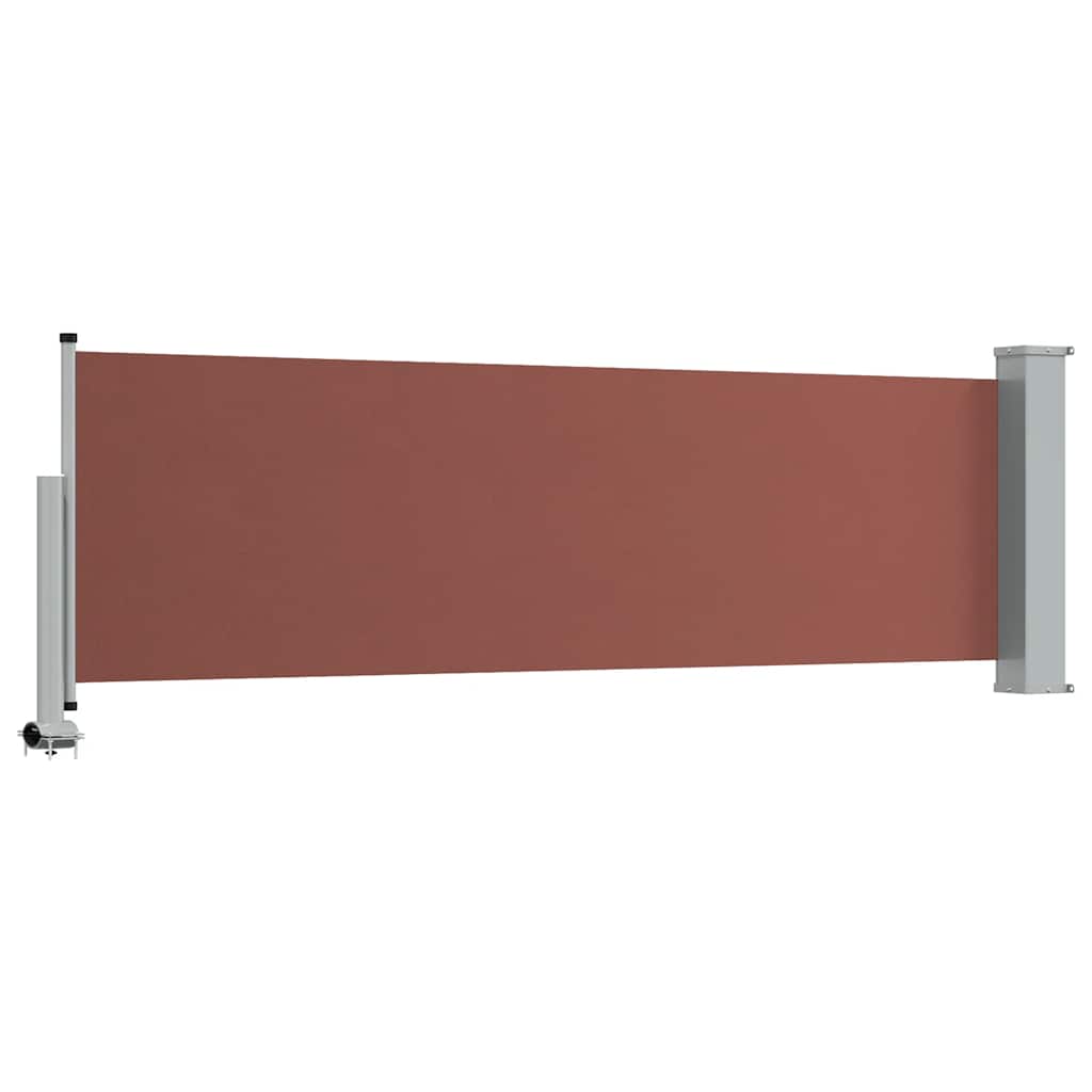 Uvlačiva bočna tenda za terasu 80 x 300 cm smeđa