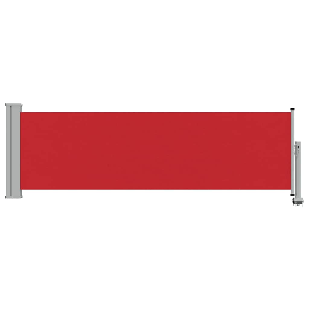 Uvlačiva bočna tenda za terasu 80 x 300 cm crvena