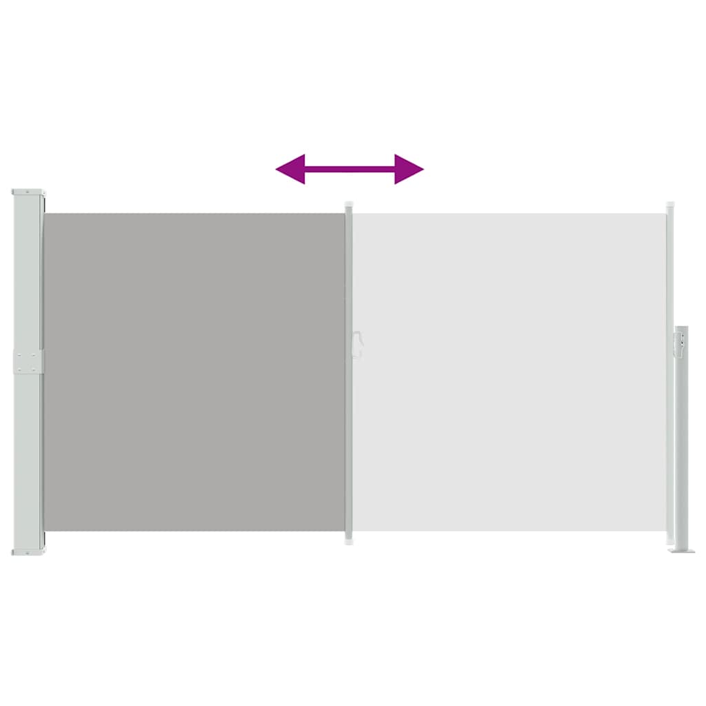 Uvlačiva bočna tenda za terasu 170 x 300 cm siva