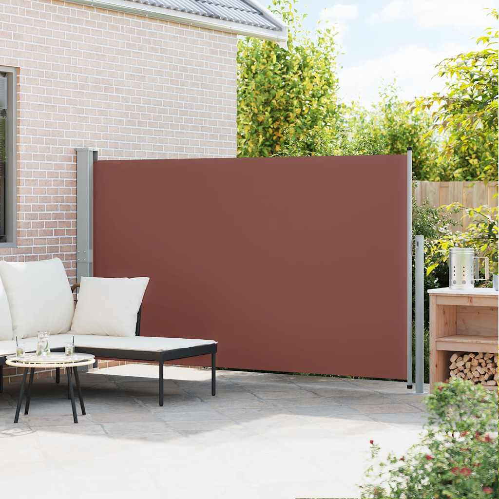 Uvlačiva bočna tenda za terasu 170 x 300 cm smeđa