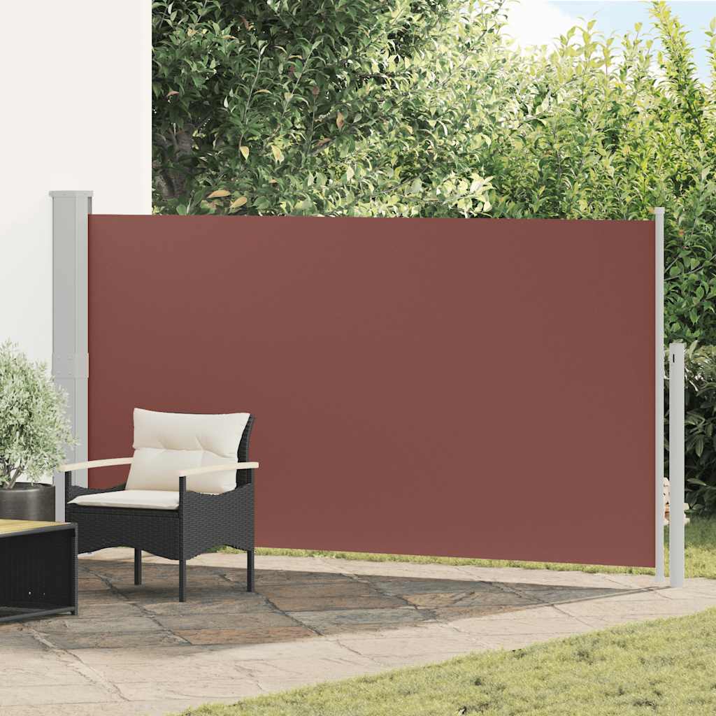 Uvlačiva bočna tenda za terasu 170 x 300 cm smeđa