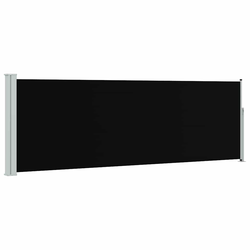 Uvlačiva bočna tenda za terasu 100 x 300 cm crna